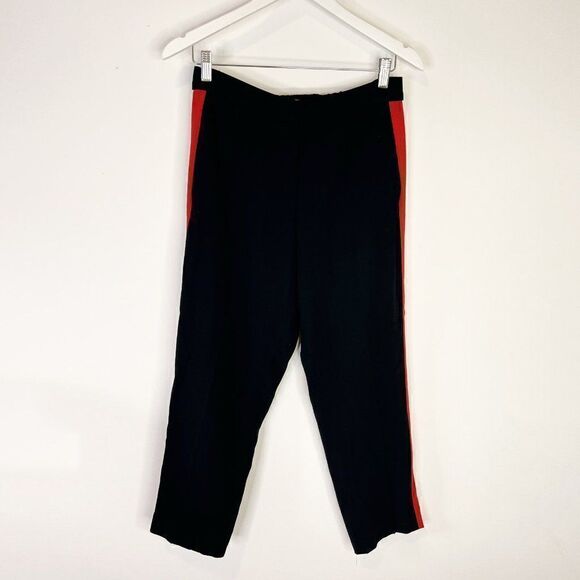 Aritzia Babaton Cohen Black Pull On Trouser Pants with Side Stripe - Picture 2 of 5